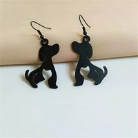 1 Pair Cute Dog Iron Drop Earrings main image 1