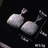 1 Pair Elegant Snowflake Plating Inlay Copper Artificial Pearls Artificial Diamond Silver Plated Drop Earrings sku image 9