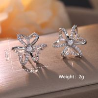 1 Pair Elegant Cute Solid Color Plating Inlay Copper Artificial Pearls Artificial Diamond Silver Plated Ear Studs sku image 14