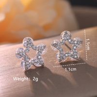 1 Pair Elegant Cute Solid Color Plating Inlay Copper Artificial Pearls Artificial Diamond Silver Plated Ear Studs sku image 17