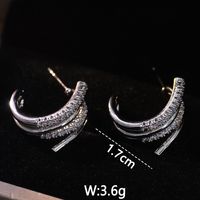 1 Pair Elegant Cute Solid Color Plating Inlay Copper Artificial Pearls Artificial Diamond Silver Plated Ear Studs sku image 11