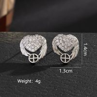 1 Pair Elegant Cute Solid Color Plating Inlay Copper Artificial Pearls Artificial Diamond Silver Plated Ear Studs sku image 9