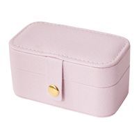 Classic Style Solid Color Layered Buckle Jewelry Boxes sku image 2