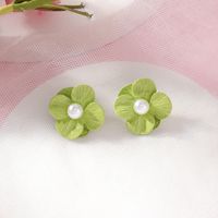 1 Paire Sucré Fleur Alliage Boucles D'oreilles sku image 1