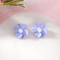 1 Paire Sucré Fleur Alliage Boucles D'oreilles main image 4