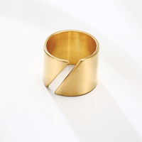 Simple Style Solid Color Stainless Steel Open Rings main image 6