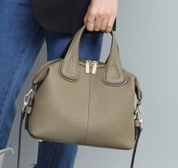 Women's Pu Leather Solid Color Vintage Style Classic Style Round Zipper Handbag sku image 2