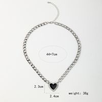 Lady Heart Shape Alloy Women's Necklace main image 7