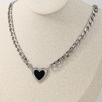 Lady Heart Shape Alloy Women's Necklace main image 4