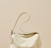 Women's Pu Leather Solid Color Classic Style Pillow Shape Zipper Shoulder Bag sku image 1