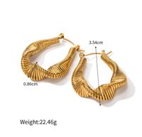 1 Pair Simple Style Classic Style Solid Color Plating Titanium Steel 18k Gold Plated Ear Studs sku image 3