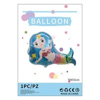 Cartoon Style Cute Animal Mermaid Aluminum Film Holiday Party Balloons sku image 31