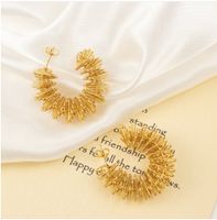 1 Pair Simple Style Classic Style Solid Color Plating Titanium Steel 18k Gold Plated Ear Studs sku image 7