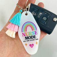 Ethnic Style Letter Tassel Arylic Mother's Day Women's Bag Pendant Keychain main image 3