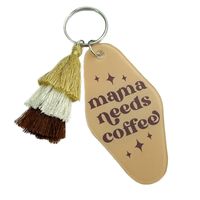 Ethnic Style Letter Tassel Arylic Mother's Day Women's Bag Pendant Keychain main image 5