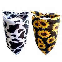 Cute Satin Cloth Sunflower Cow Pattern Pet Scarf main image 6