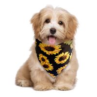 Mignon Satin Tissu Tournesol Motif Vache Echarpe Pour Animaux main image 2