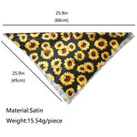 Cute Satin Cloth Sunflower Cow Pattern Pet Scarf main image 5