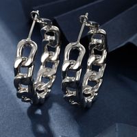1 Pair Xuping Simple Style Geometric Plating Copper Alloy 18k Gold Plated White Gold Plated Hoop Earrings main image 1