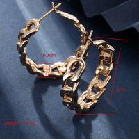 1 Pair Xuping Simple Style Geometric Plating Copper Alloy 18k Gold Plated White Gold Plated Hoop Earrings main image 2