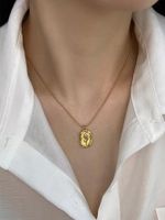 À La Française Brillant Rose Acier Inoxydable 304 Plaqué Or 18K Femmes Pendentif main image 6