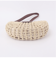 Women's Medium Straw Color Block Streetwear Dumpling Shape Zipper Straw Bag main image 5