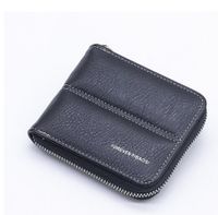Men's Solid Color Pu Leather Zipper Wallets sku image 2