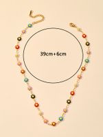 304 Stainless Steel 14K Gold Plated Sweet Enamel Plating Daisy Necklace main image 2