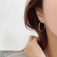 1 Pair Casual Elegant Vacation Solid Color Plating Stainless Steel White Gold Plated Gold Plated Earrings main image 5