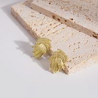 1 Pair Simple Style Irregular Solid Color Alloy Ear Studs main image 4
