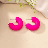 1 Pair Simple Style Commute C Shape Stoving Varnish Plating Alloy Gold Plated Ear Studs main image 4
