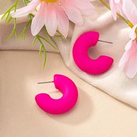 1 Pair Simple Style Commute C Shape Stoving Varnish Plating Alloy Gold Plated Ear Studs main image 5