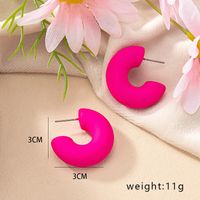 1 Pair Simple Style Commute C Shape Stoving Varnish Plating Alloy Gold Plated Ear Studs main image 2