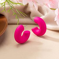 1 Pair Simple Style Commute C Shape Stoving Varnish Plating Alloy Gold Plated Ear Studs main image 1