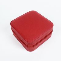 Elegant Solid Color Pu Leather Jewelry Boxes sku image 2