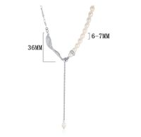 Casual Tassel Freshwater Pearl Sterling Silver Plating White Gold Plated Pendant Necklace main image 2
