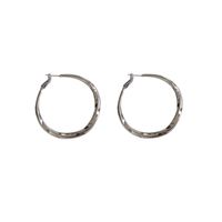 1 Pair Simple Style Solid Color Plating Metal Hoop Earrings main image 4