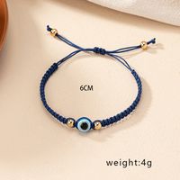 Retro Estilo Simple Ronda Ojo Soga Con Cuentas Tejido De Punto Mujeres Pulsera sku image 1