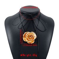 Modern Style Simple Style Flower Alloy Wax Rope Women's Necklace main image 2