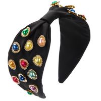 Women's Elegant Classic Style Heart Shape Cloth Inlay Rhinestones Pearl Hair Band main image 6