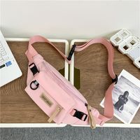 Women's Classic Style Splicing Nylon Waist Bags sku image 1