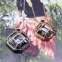 Elegant Rhombus Alloy Copper Inlay Rhinestones Women's Sweater Chain Long Necklace main image 3