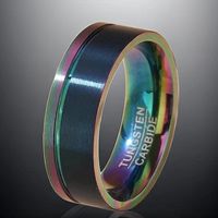 Casual Solid Color Titanium Steel Plating Men's Rings main image 1