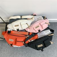Women's Classic Style Solid Color Nylon Waist Bags main image 5