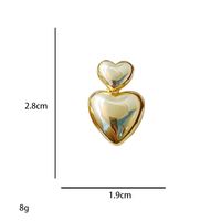 1 Pair Simple Style Heart Shape Plating Alloy 14k Gold Plated Silver Plated Drop Earrings main image 2