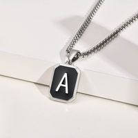 Simple Style Letter 304 Stainless Steel Epoxy Men's main image 4