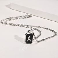 Simple Style Letter 304 Stainless Steel Epoxy Men's main image 5