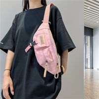 Women's Classic Style Solid Color Nylon Waist Bags sku image 1
