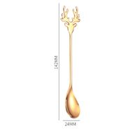 Christmas Cute Solid Color Stainless Steel Spoon 1 Piece sku image 3