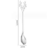 Christmas Cute Solid Color Stainless Steel Spoon 1 Piece sku image 1